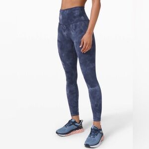 Like New Lululemon Wunder Train HR 25” Tights in Diamond Dye